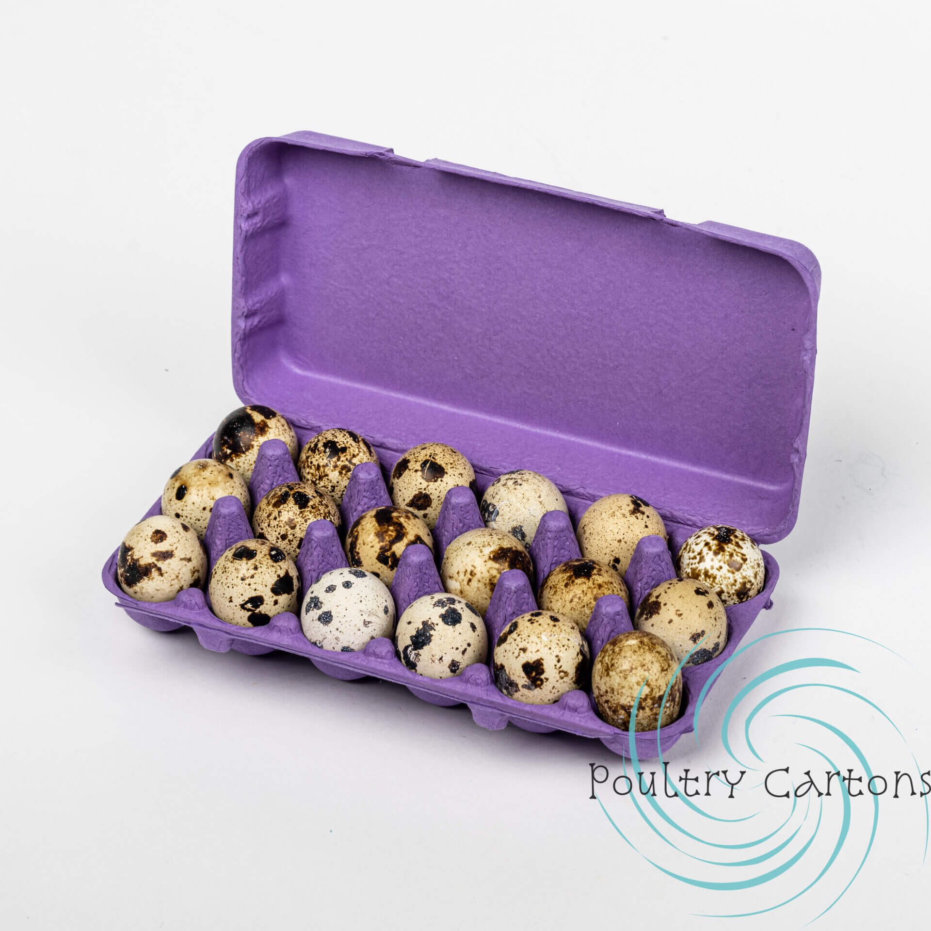 Purple 18 Quail Egg Cartons Poultry Cartons