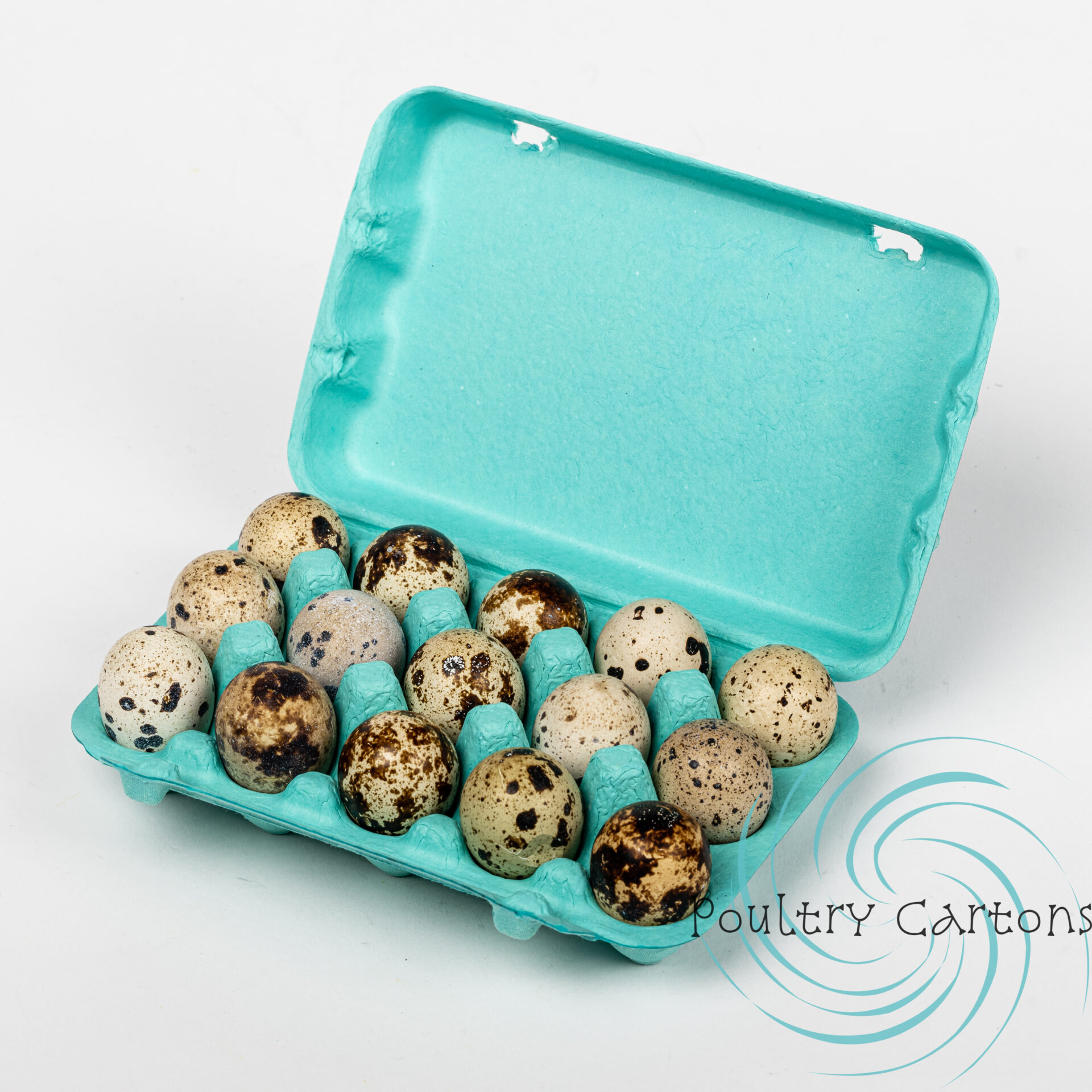 Blue 15 Quail Egg Cartons | Poultry Cartons