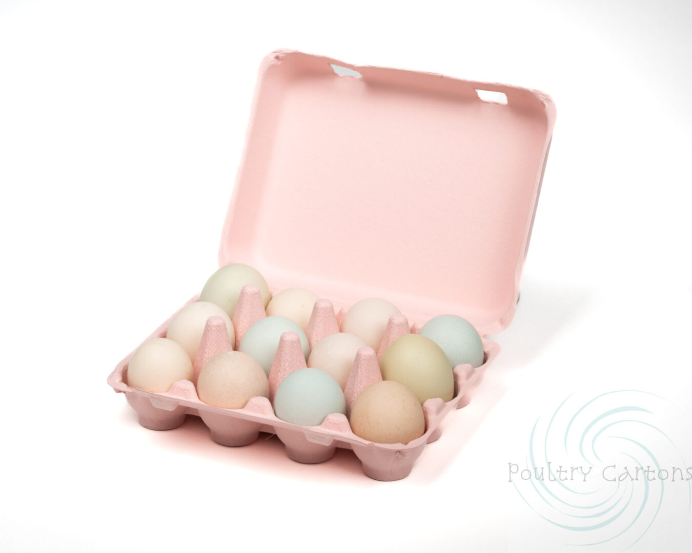Pink Bantam Square Paper Pulp Chicken Egg Cartons (12 eggs)