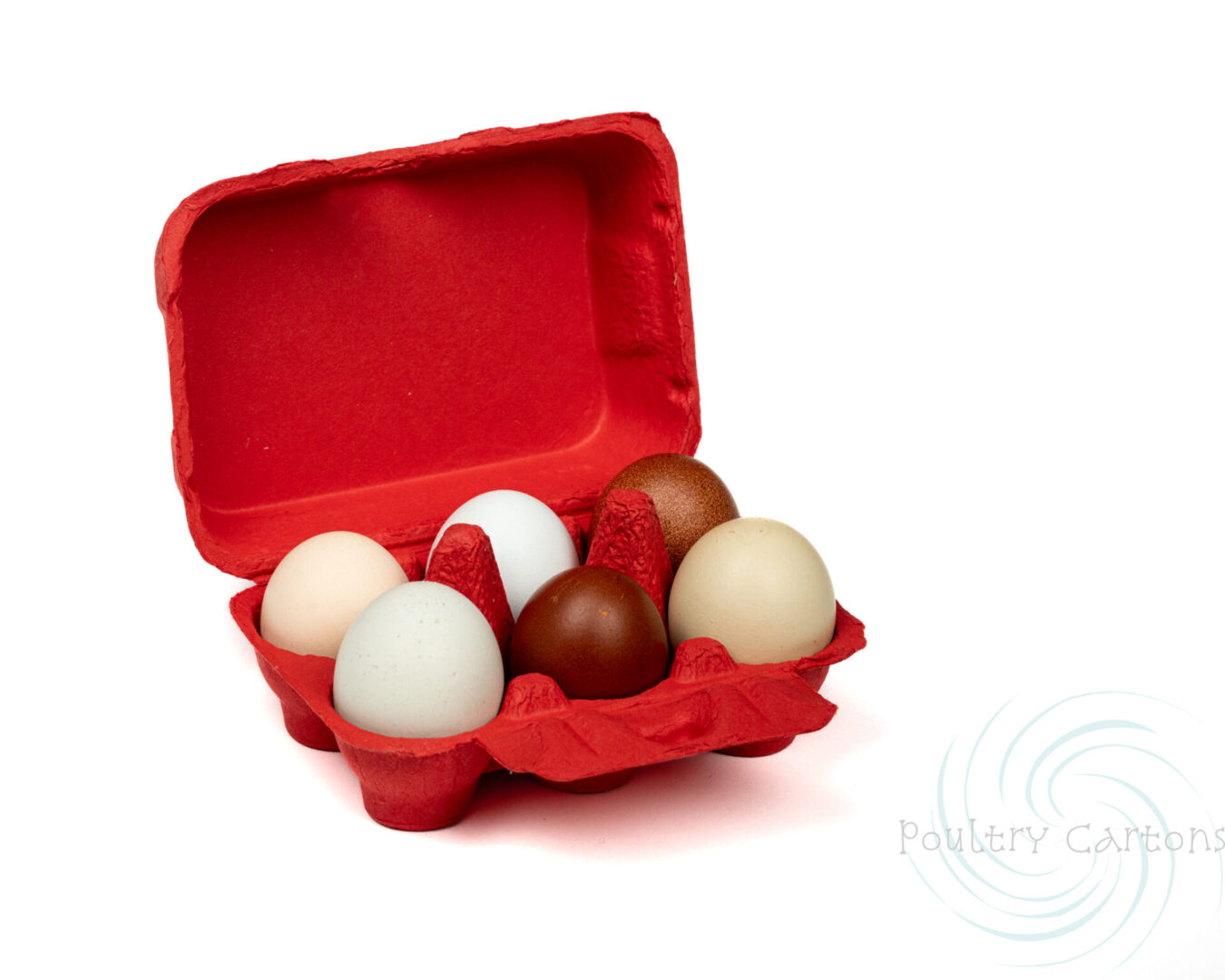 Poppy Red 6 Egg Cartons | Poultry Cartons